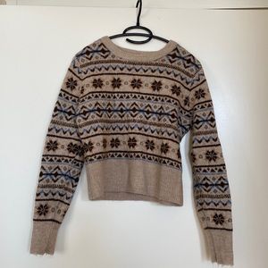 Cropped Fair Isle Sweater